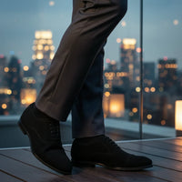 Herre Oxfordsko i imiteret ruskind med snørebånd