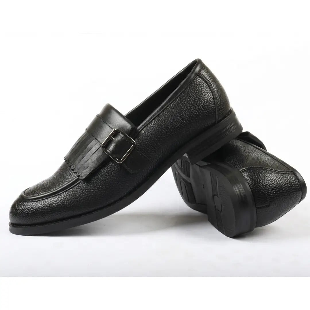 Herreloafers med frynser og monkstrap
