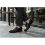 Herreloafers med frynser og monkstrap
