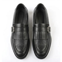 Herreloafers med frynser og monkstrap