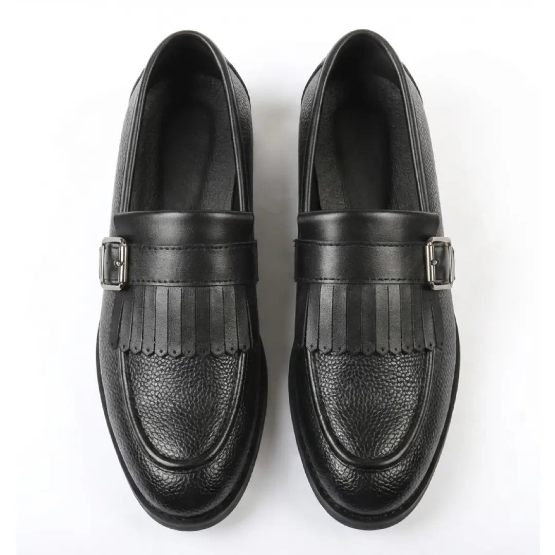 Herreloafers med frynser og monkstrap
