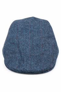 Herre Grandad Baker Flad Blå Kasket med 8 Paneler i Tweed Vintage Klassisk Smart Casual Fra 1920'erne