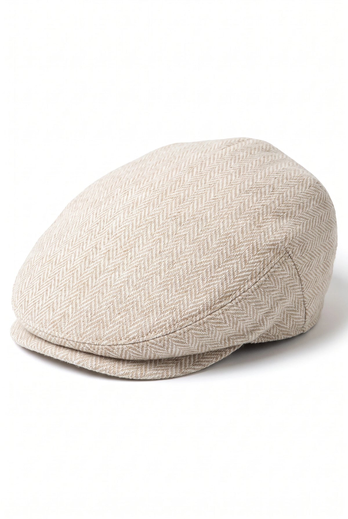 Beige klassisk flad kasket til mænd