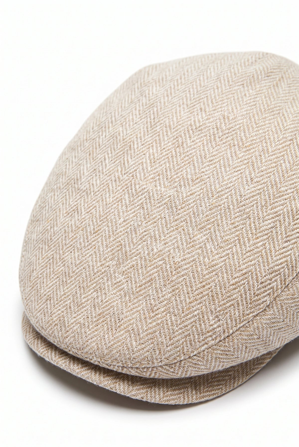 Beige klassisk flad kasket til mænd