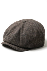 Herre Herringbone Newsboy Classic Sixpack - Brun
