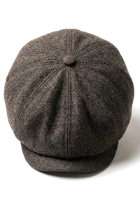 Herre Herringbone Newsboy Classic Sixpack - Brun
