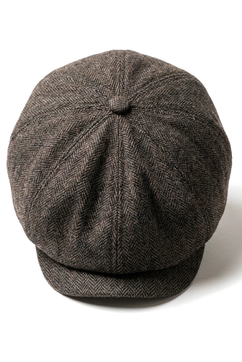 Herre Herringbone Newsboy Classic Sixpack - Brun