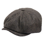 Herre Herringbone Newsboy Classic Sixpack - Brun
