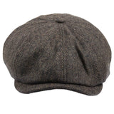 Herre Herringbone Newsboy Classic Sixpack - Brun