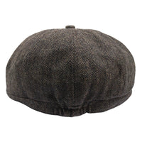 Herre Herringbone Newsboy Classic Sixpack - Brun