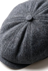 Herre Herringbone Newsboy Classic Sixpack - Grå