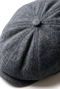 Herre Herringbone Newsboy Classic Sixpack - Grå
