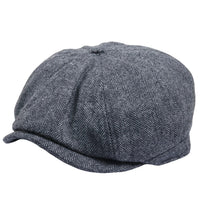 Herre Herringbone Newsboy Classic Sixpack - Grå