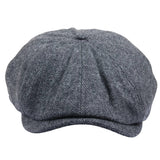 Herre Herringbone Newsboy Classic Sixpack - Grå