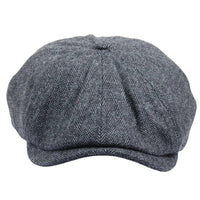 Herre Herringbone Newsboy Classic Sixpack - Grå