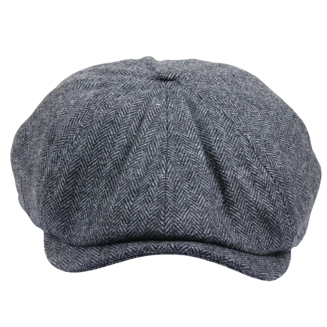 Herre Herringbone Newsboy Classic Sixpack - Grå