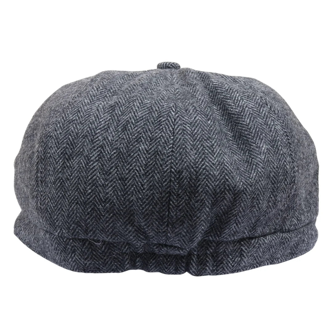 Herre Herringbone Newsboy Classic Sixpack - Grå
