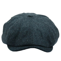 Herre Herringbone Newsboy Classic Sixpack - Olivengrøn