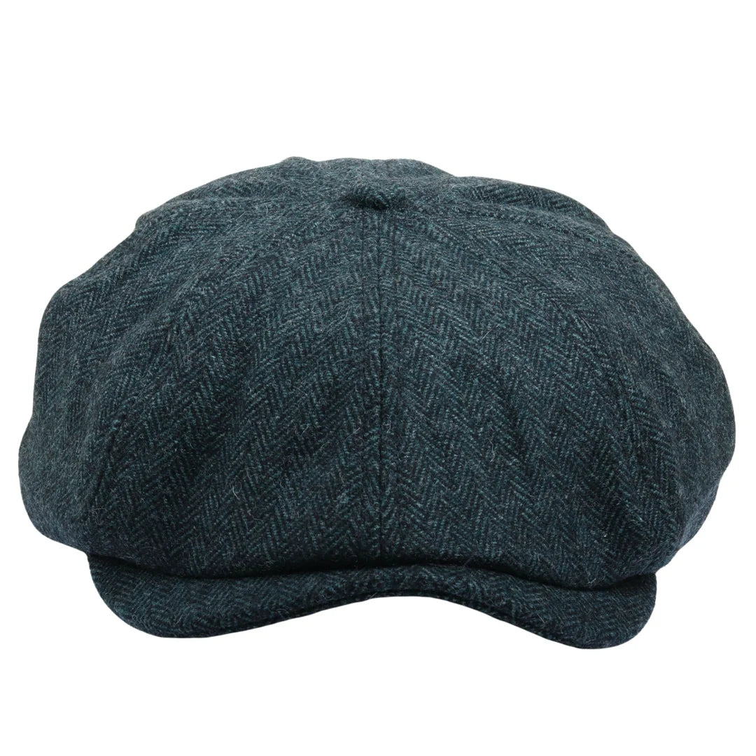 Herre Herringbone Newsboy Classic Sixpack - Olivengrøn