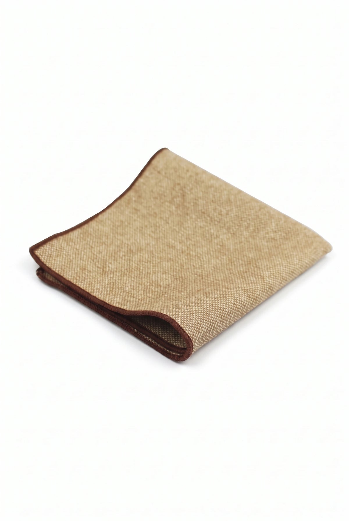 Herre khaki tweed lommeklud