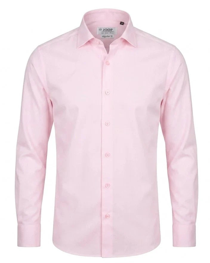 Herreskjorte med lange ærmer og knapper - Pink