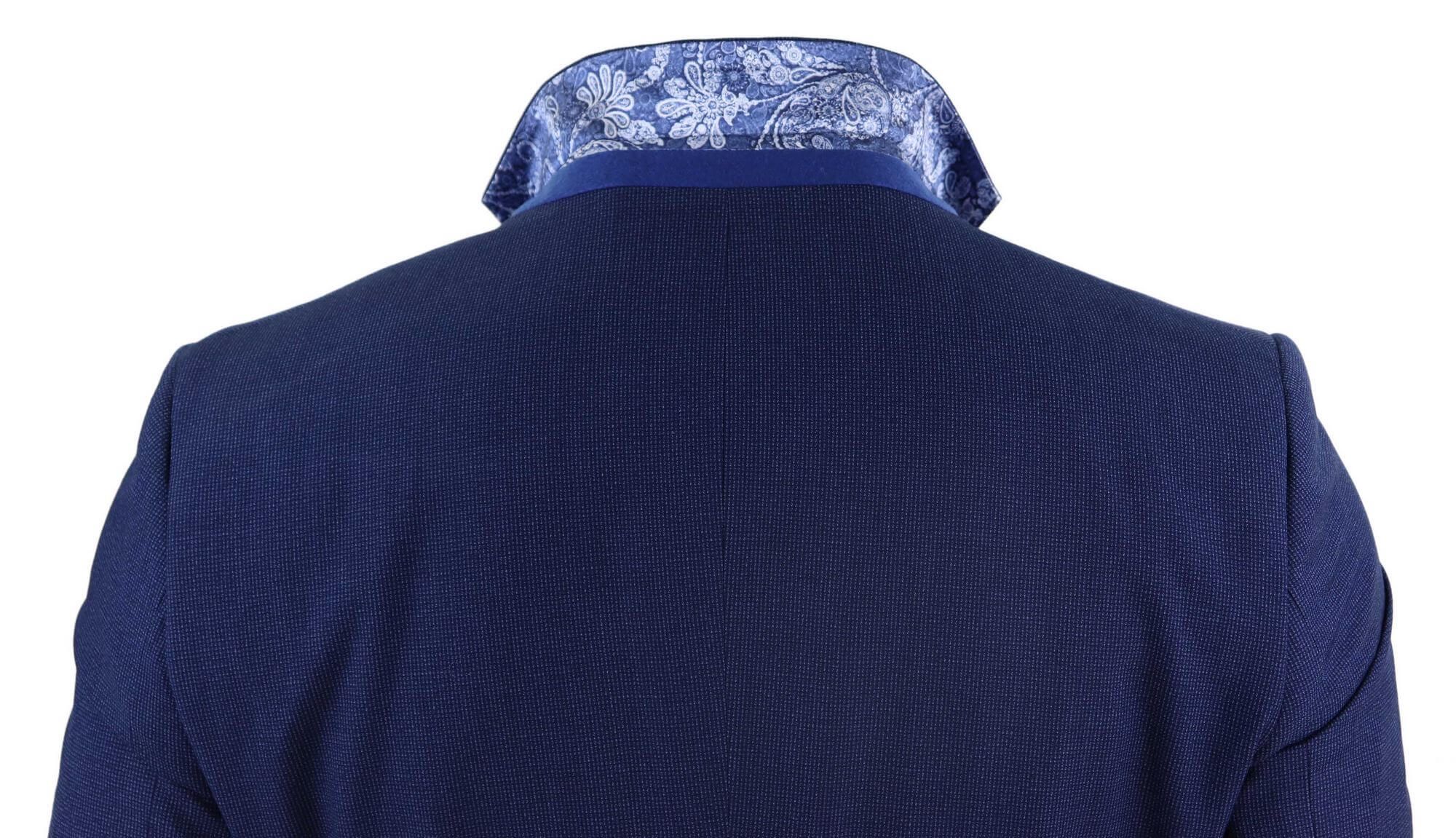 Mens Navy-Blue 3 Piece Wedding Suit