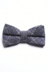 Herre marineblå tweed butterfly