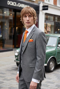Gavesæt med orange paisley-slips til mænd