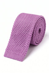 Herreslips i lilla strikket polyester