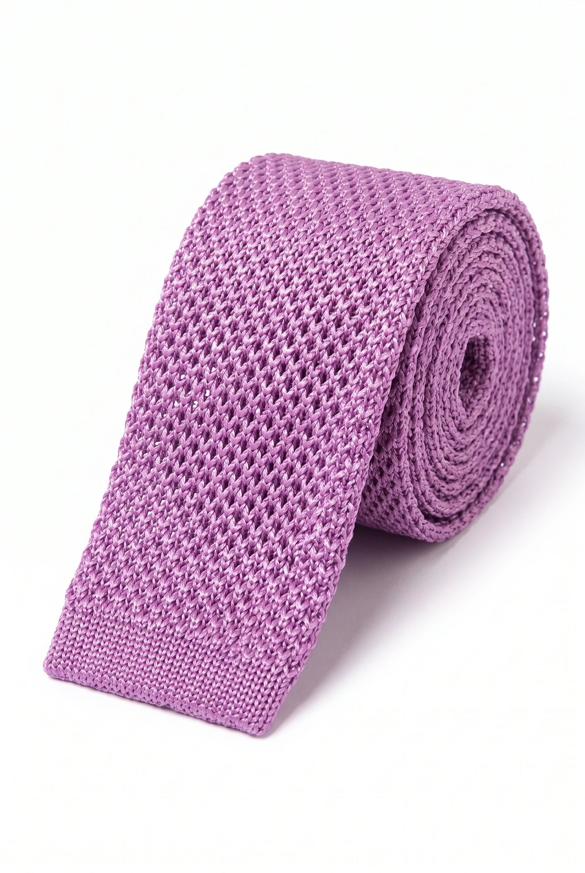Herreslips i lilla strikket polyester