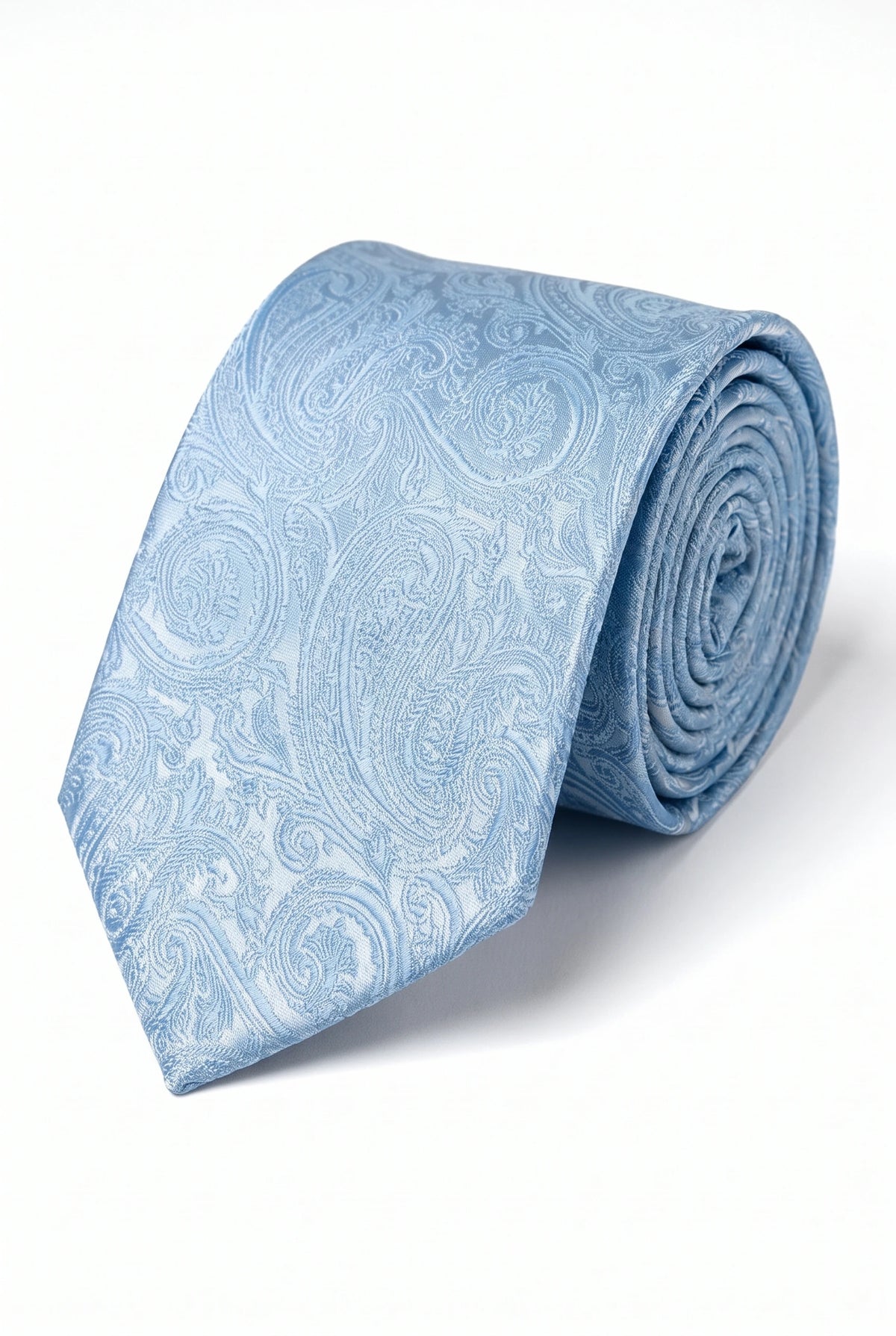 Gavesæt med himmelblåt paisley-slips til mænd