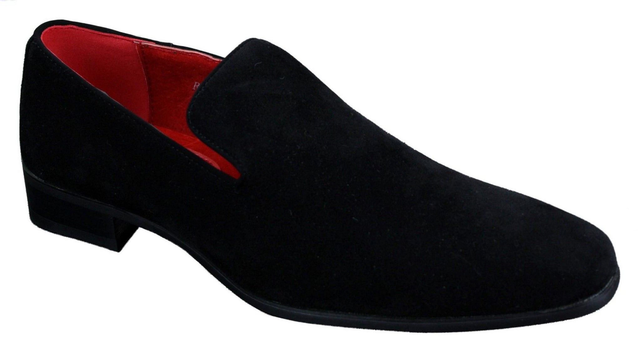 Mens Slip On Suede Driving Loafers Shoes Leather Smart Casual Red Blue Black