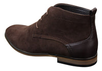 Mens Suede Desert Ankle Red Grey Brown Blue Boots Shoes Smart Casual Leather Laced