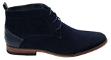 Mens Suede Desert Ankle Red Grey Brown Blue Boots Shoes Smart Casual Leather Laced