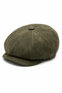 Herrer Ruskinds Vintage 8-Panel Klassisk Gatsby Baker Boy Hat - Oliven