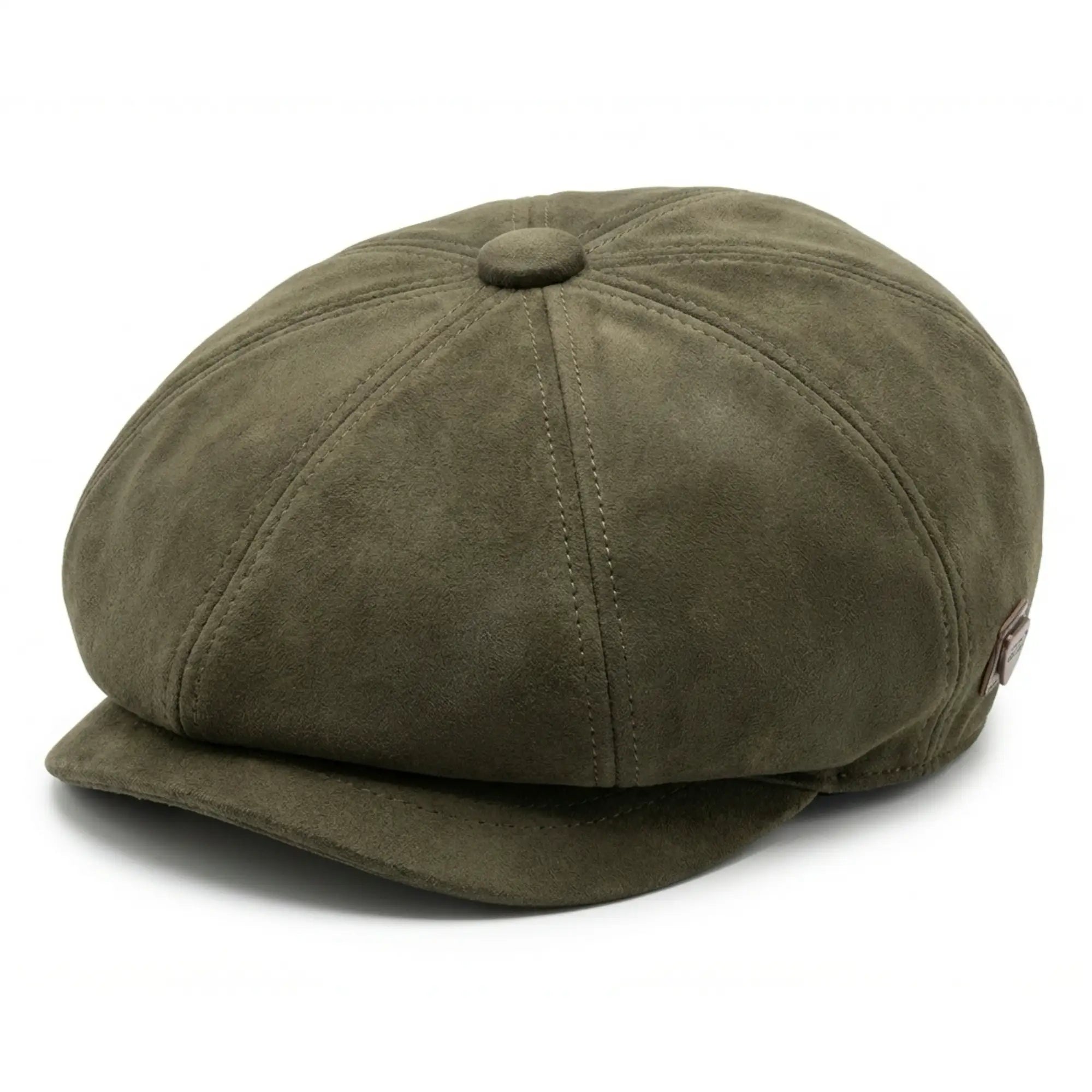Herrer Ruskinds Vintage 8-Panel Klassisk Gatsby Baker Boy Hat - Oliven