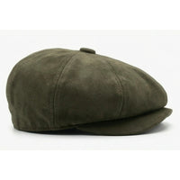 Herrer Ruskinds Vintage 8-Panel Klassisk Gatsby Baker Boy Hat - Oliven
