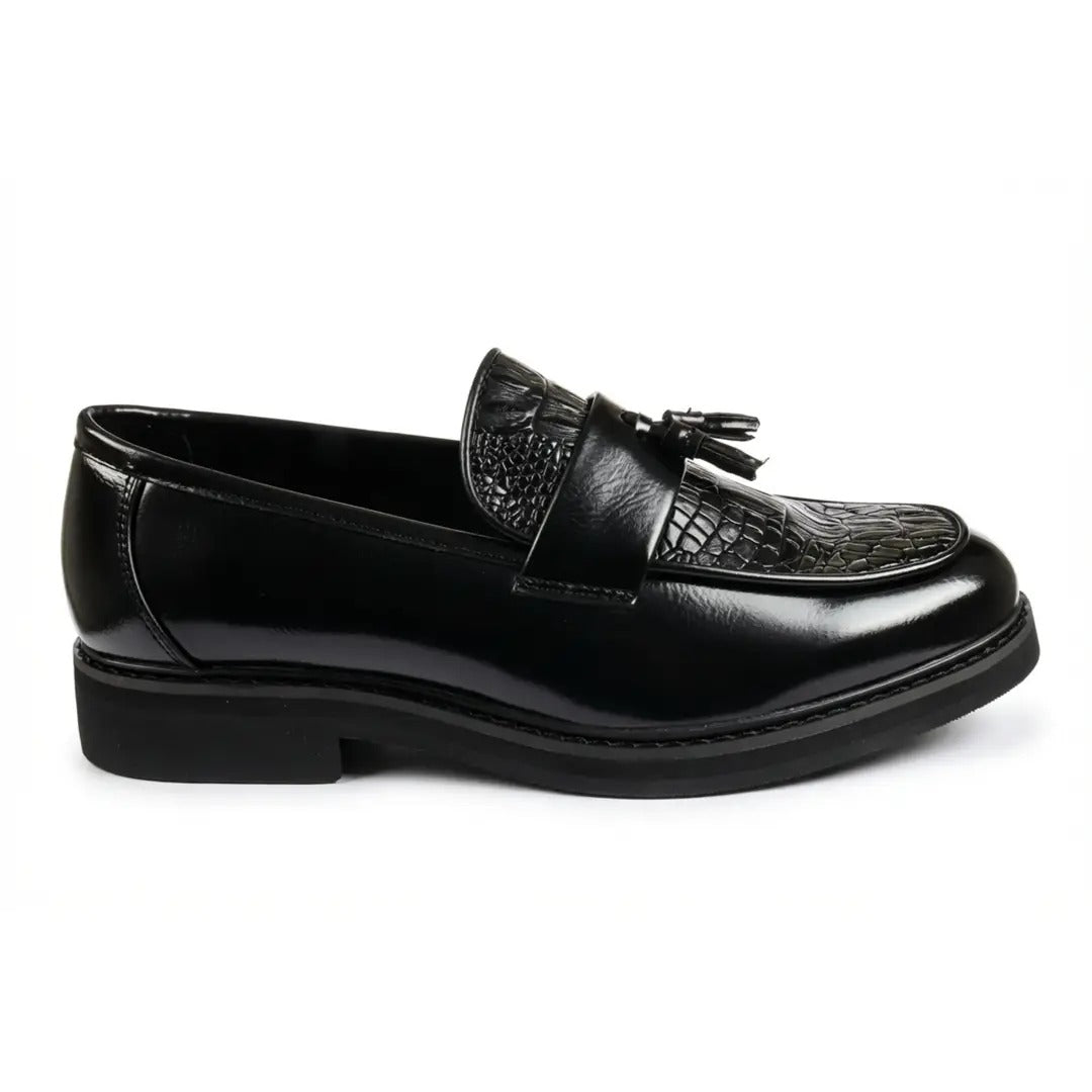 Herreloafers med kvast og tekstur, sål