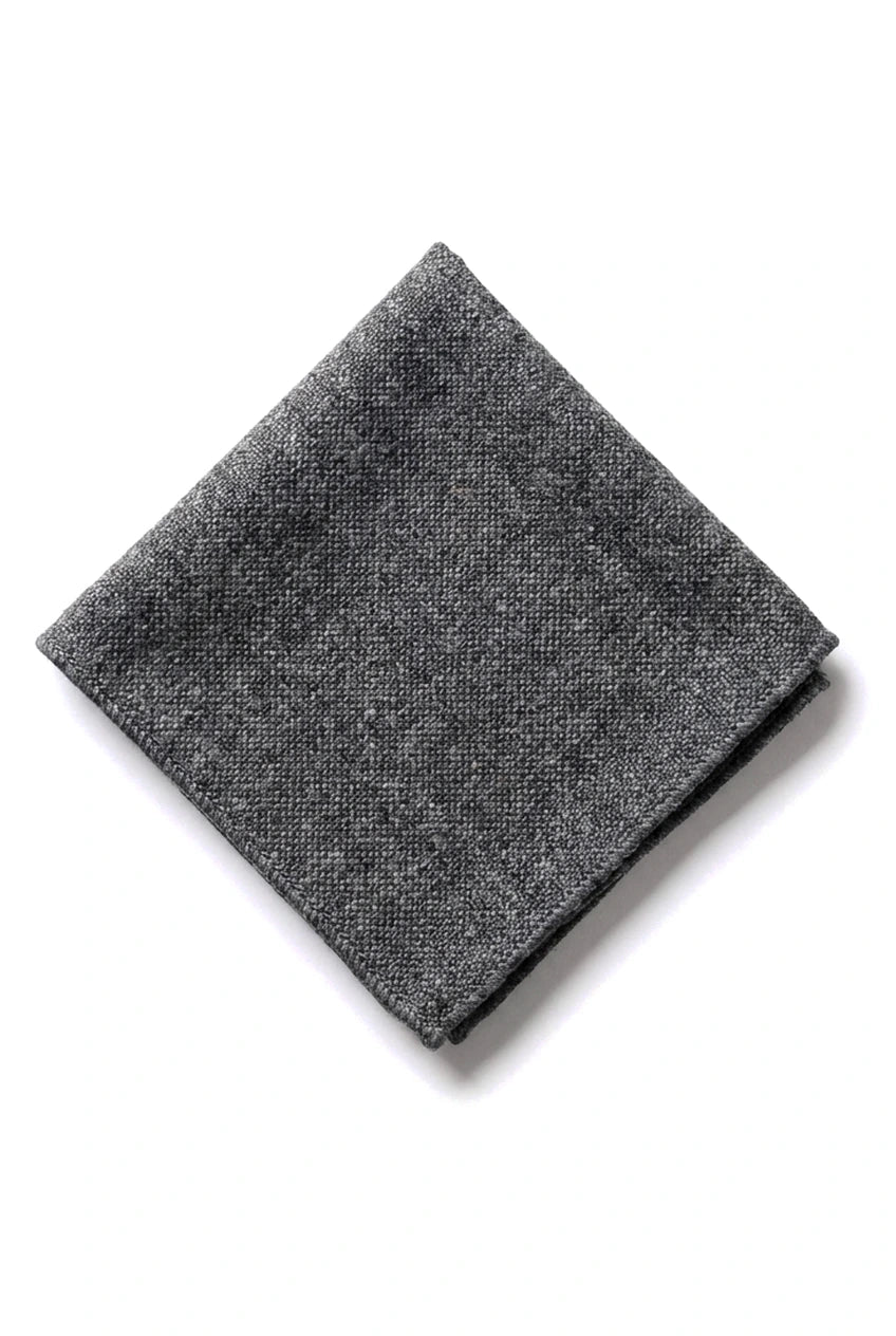 Herre Slips og Lommetørklædesæt - Grå Tweed STZ23, One Size