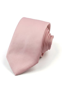 Herreslips og lommetørklæde Lommetørklæde Satin Silke Lys Støvet Pink Fersken