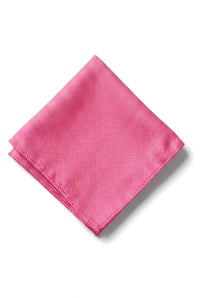 Herreslips med lomme, firkantet sæt, formelt, ensfarvet slips - fuchsia