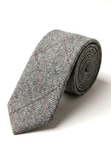 Herreslips i tweed med sildebensmønster og tekstur fra Marc Darcy, klassisk vintage og retro, Deon