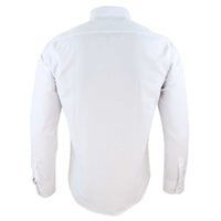 Mens White Club Collar Shirt