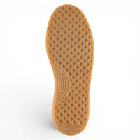 Herresneakers i hvid læder med sorte striber