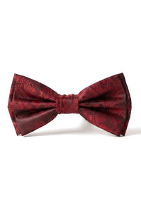 Gavesæt med manchetknapper i vinfarvet butterfly til mænd