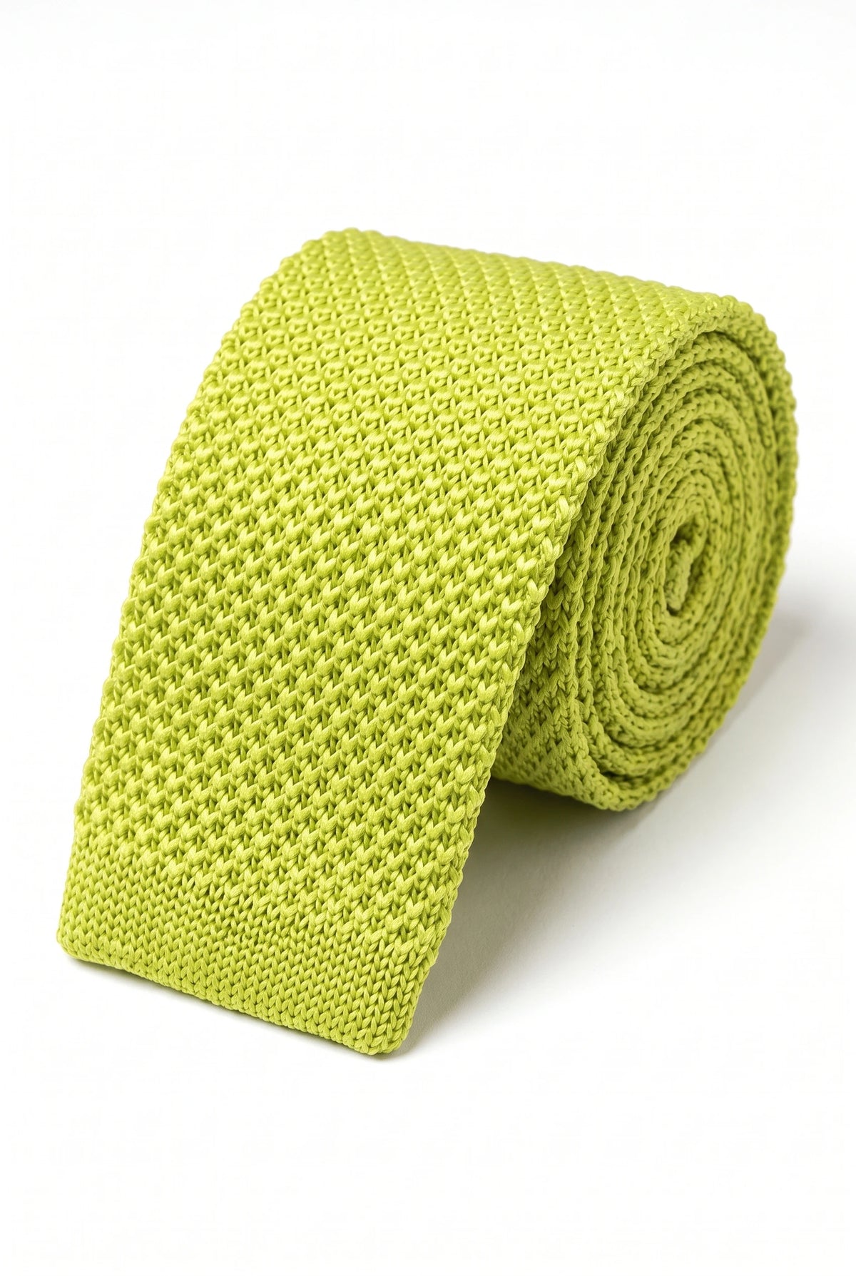 Herres gult strikket slips