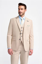 Miami - Herre Beige Bryllupsblazer