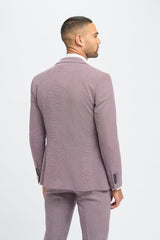 Miami - Herre lyserød slim fit sommerblazer