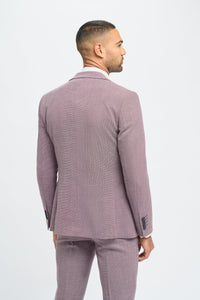 Miami - Herre lyserød slim fit sommerblazer
