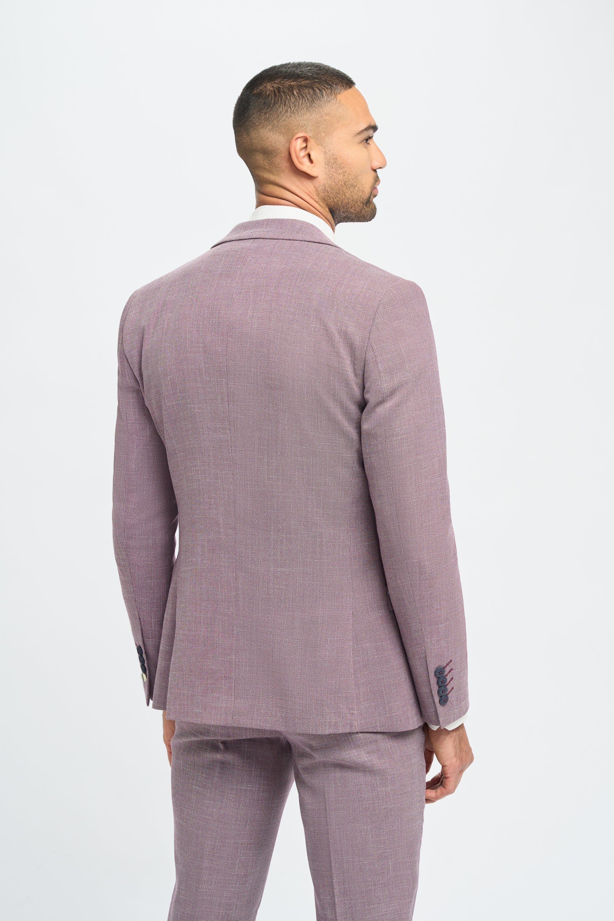 Miami - Herre lyserød slim fit sommerblazer